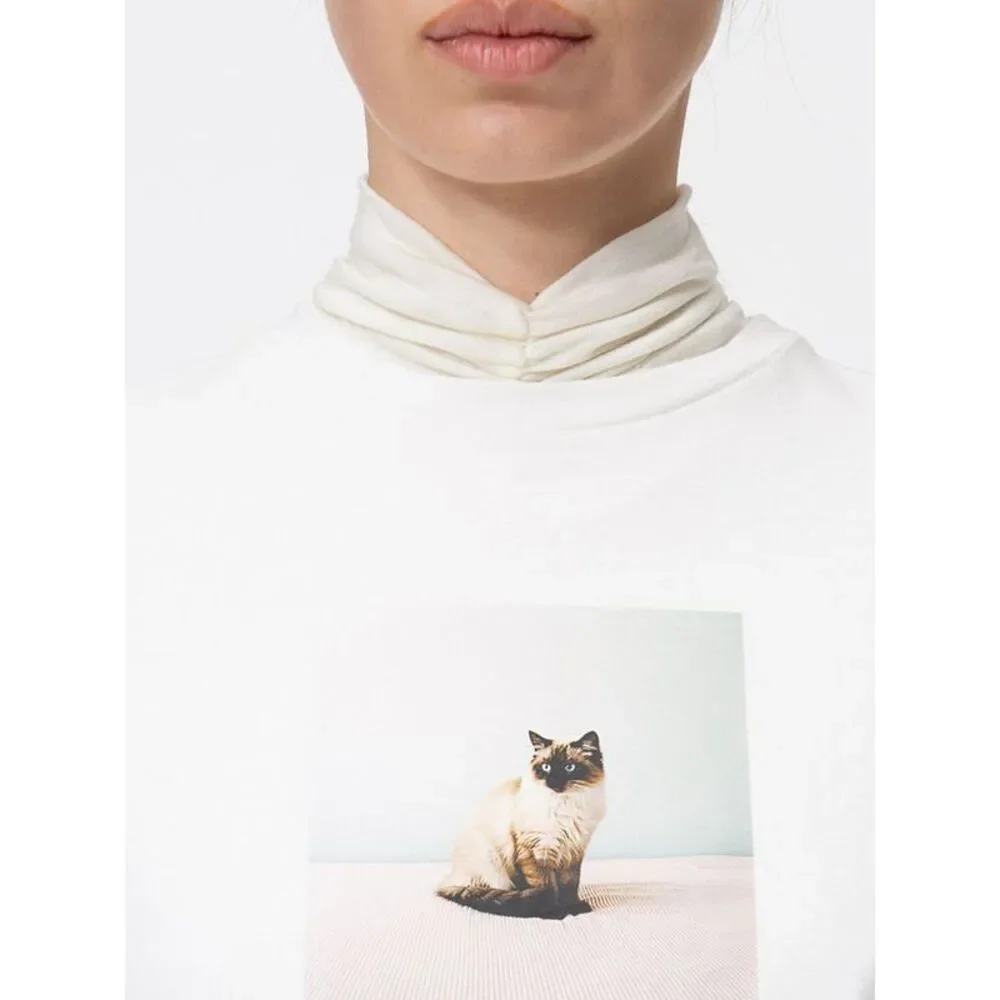 Twinset Women Twinset Dropped Shoulder Cotton T-Shirt With Graphic Print